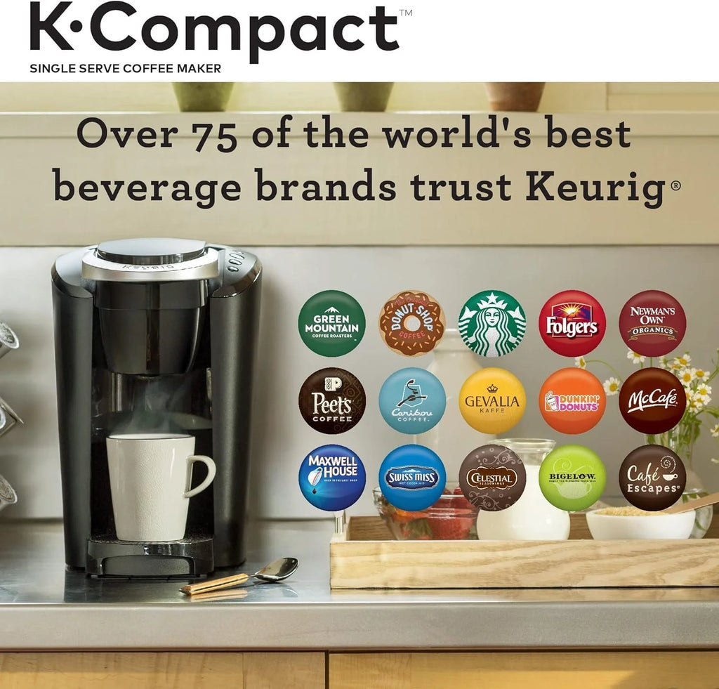 Single-Serve K-Cup Pod Coffee Maker, Black, 2.3