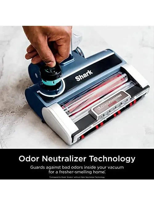 Shark HZ3002 Stratos Ultralight Corded Stick Vacuum with DuoClean PowerFins HairPro, Self Cleaning Brushroll, & Odor Neutralizer Technology, Navy