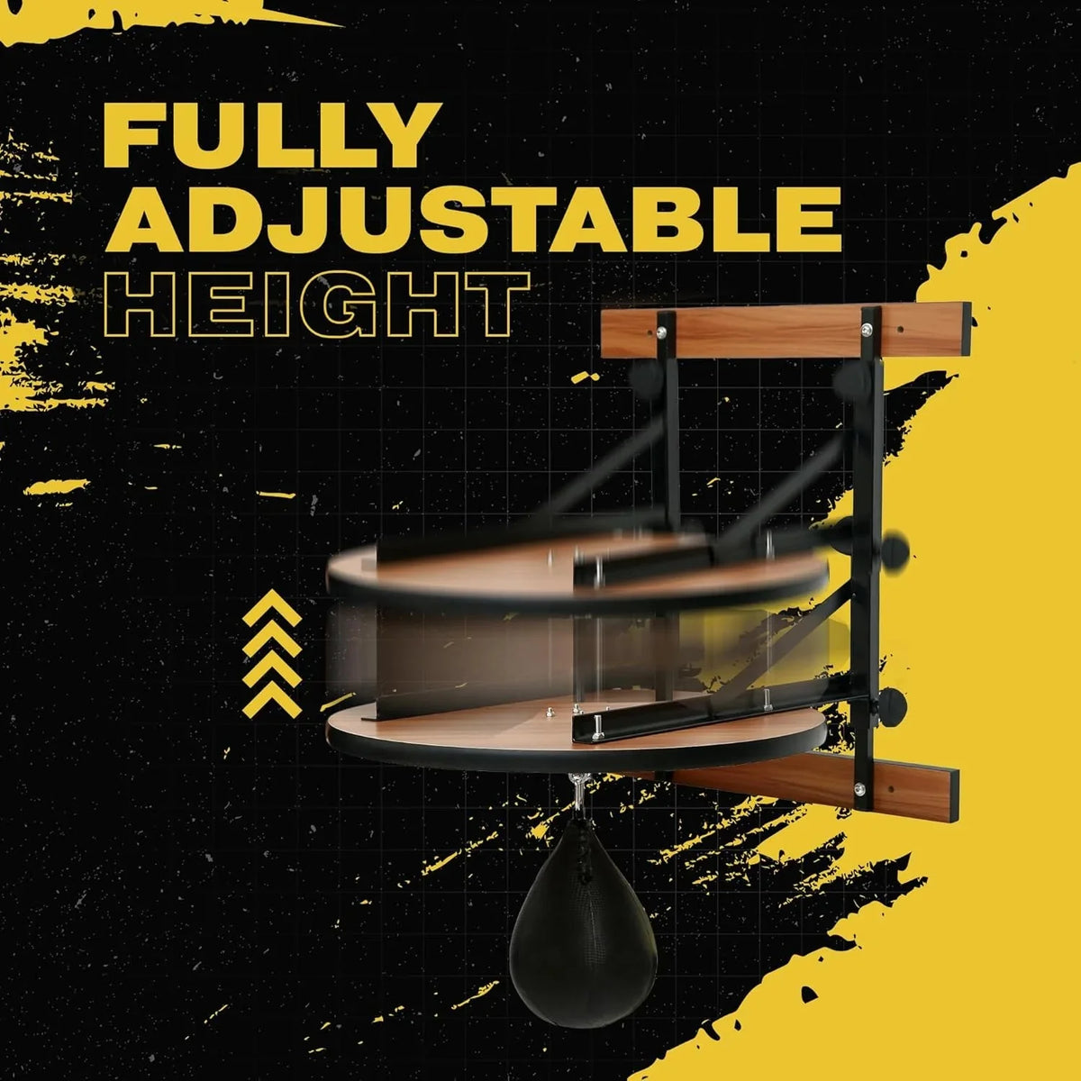 Speed Bag, Speed Bags for Boxing, Speed Bag Platform, Boxing Speed Bag, Speed Bag Boxing, Speedbag, Speed Punching Bag, Speed Bag Mount, Wall Mount Kit, Adjustable Height, Black Swivel Speed Ball