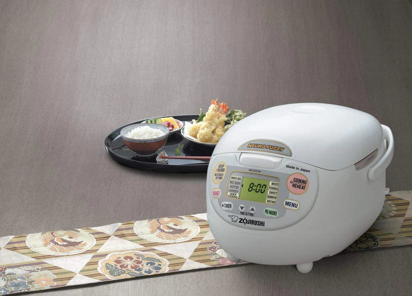 Zojirushi, Made in Japan Neuro Fuzzy Rice Cooker, 5.5-Cup, Premium White