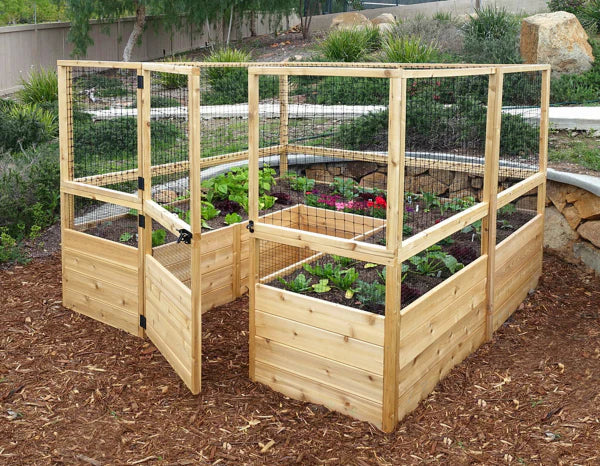 Deer Proof Cedar Complete Raised Garden Bed Kit ?8?x 8?x 20′?