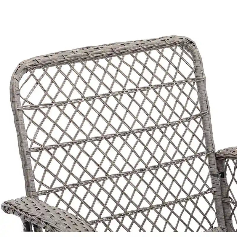 3 Pieces Outdoor Swivel Rocker Patio Chairs, 360 Degree Rocking Patio Conversation Set