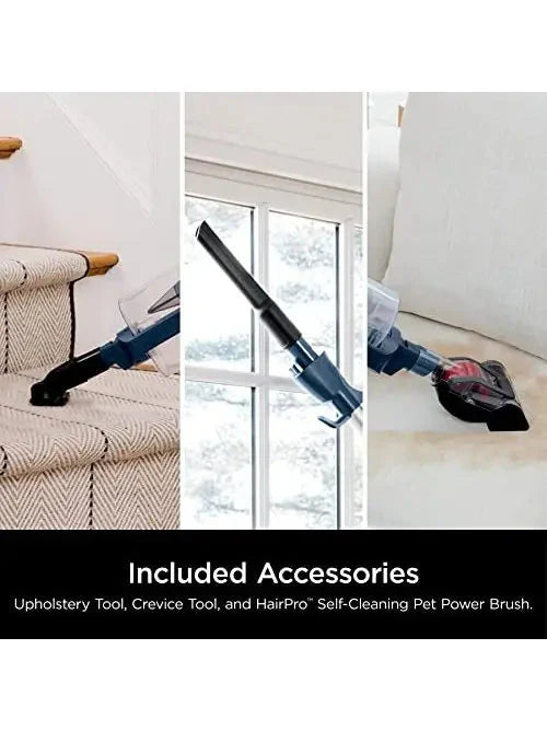 Shark HZ3002 Stratos Ultralight Corded Stick Vacuum with DuoClean PowerFins HairPro, Self Cleaning Brushroll, & Odor Neutralizer Technology, Navy