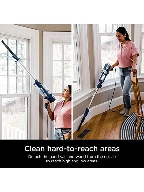Shark HZ3002 Stratos Ultralight Corded Stick Vacuum with DuoClean PowerFins HairPro, Self Cleaning Brushroll, & Odor Neutralizer Technology, Navy