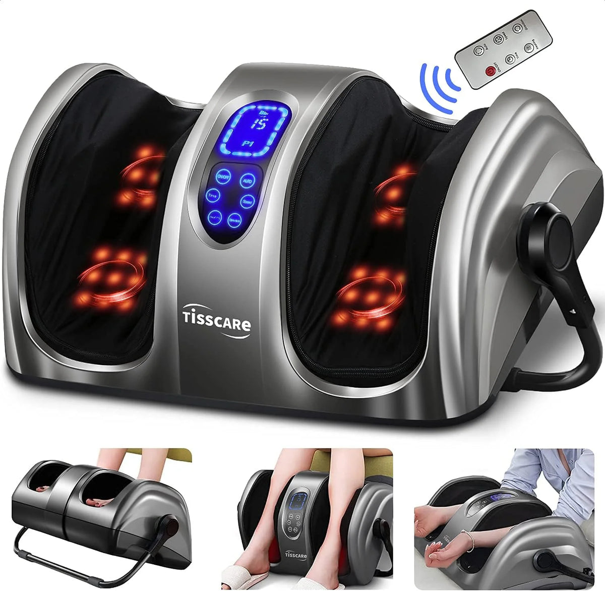 Shiatsu Foot Massager with Heat-Foot Massager Machine for Neuropathy, Plantar Fasciitis and Pain Relief-Massage Foot, Leg, Calf, Ankle with Deep Kneading Heat Therapy, Gift for Mother's Day