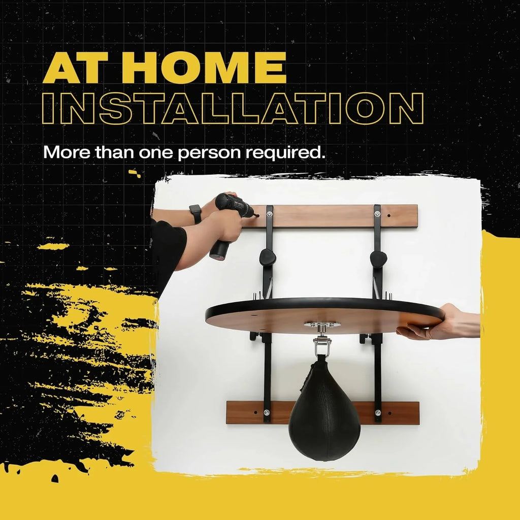 Speed Bag, Speed Bags for Boxing, Speed Bag Platform, Boxing Speed Bag, Speed Bag Boxing, Speedbag, Speed Punching Bag, Speed Bag Mount, Wall Mount Kit, Adjustable Height, Black Swivel Speed Ball