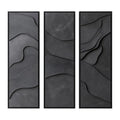 Wall Art - High-Density Brushed Aluminum - Professional Grade Visual Integrity - Minimalist Geometric Abstract - Floating Mount - Charcoal & Silver