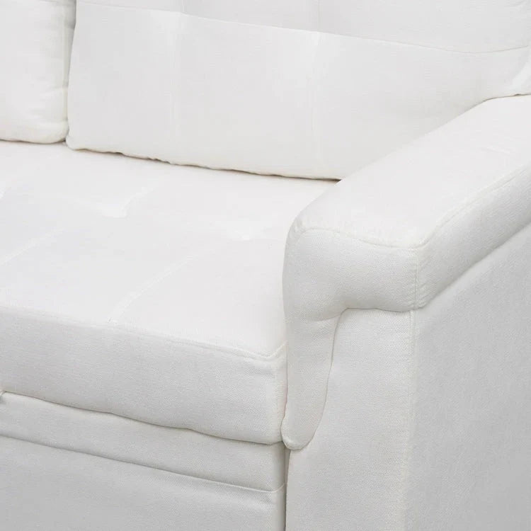 Reversible Sectional Sofa with Pull-Out Sleeper Bed, Hidden Storage Chaise, Durable Legs,