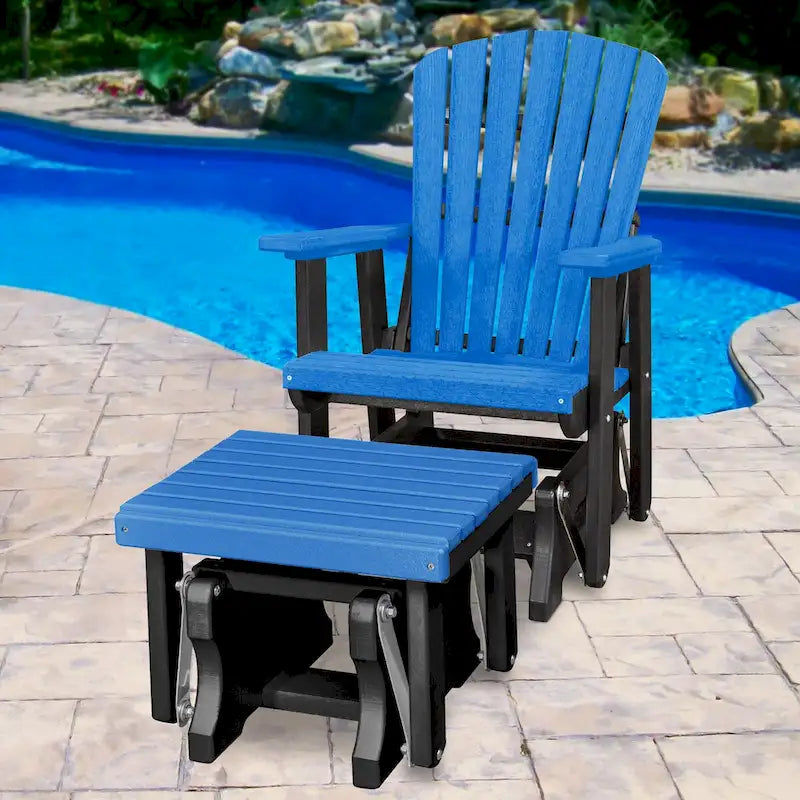 American Furniture Classics Fan Back Glider and Ottoman Glider, Made in the USA