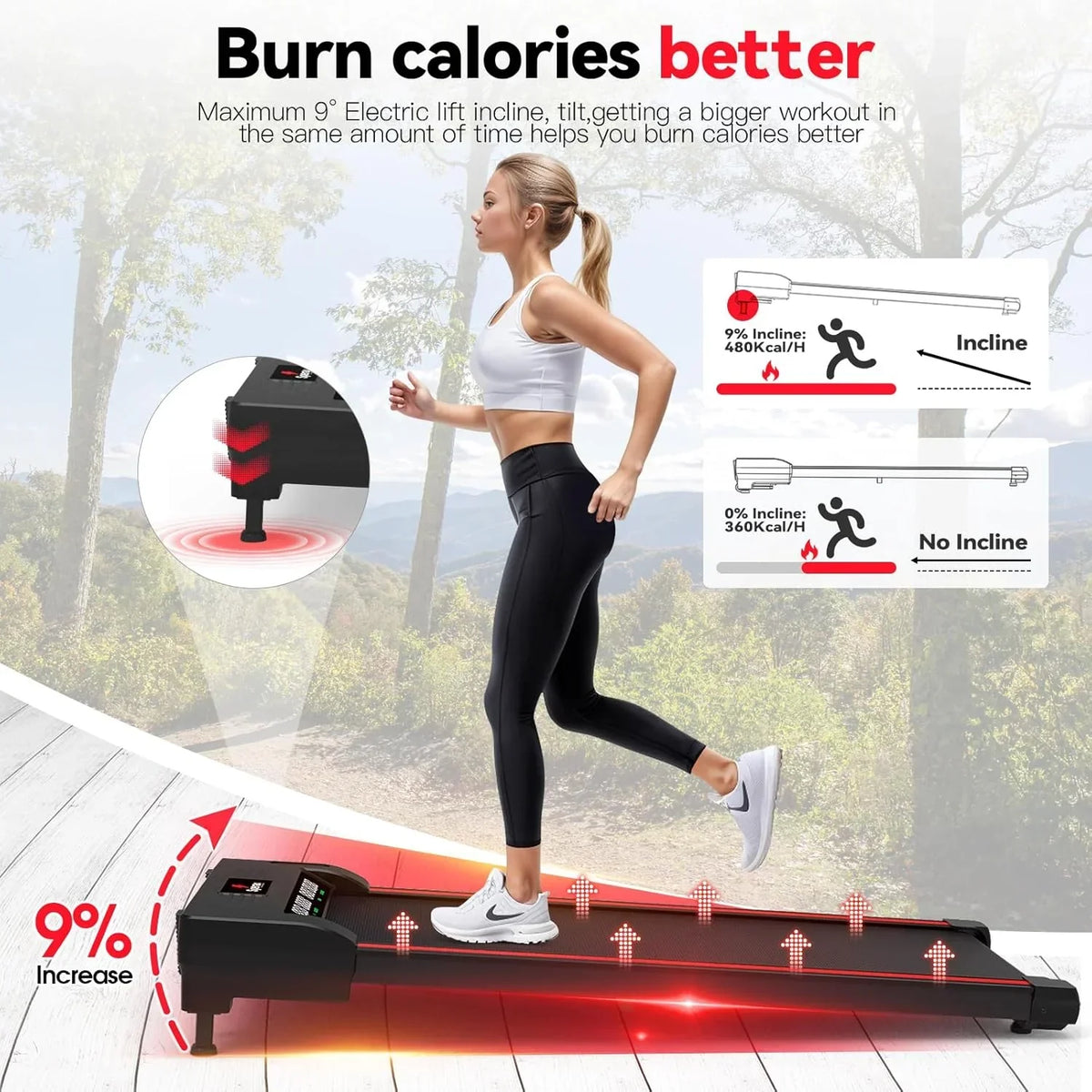 Walking Vibration Pad with APP, 3 in 1 Under Desk Treadmill, 2.5HP Low Noise Walking Treadmill Pad with Remote Control,Portable Treadmills for Home Office