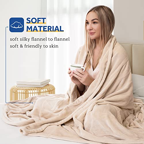 SEALY Electric Blanket King Size, Flannel Heated Blanket with 10 Heating Levels