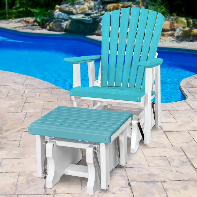American Furniture Classics Fan Back Glider and Ottoman Glider, Made in the USA