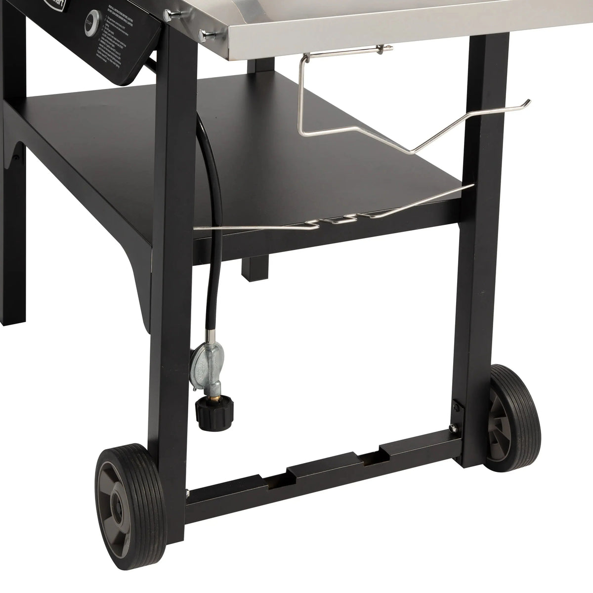 Cuisinart Outdoor Wok Station, 50,000 BTU Propane Outdoor Wok Burner w Prep Table, 14锟芥�锟斤拷 Carbon Steel Wok for Stir Fry, Searing, BBQ 锟斤拷 Black