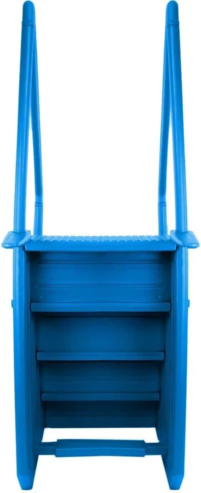 Select Anti-Slip in-Pool Steps | Gray | for Above Ground Swimming Pools | Can Mount to Decks 48" to 54" H | Safety Stairs Capacity Up to 300 lbs