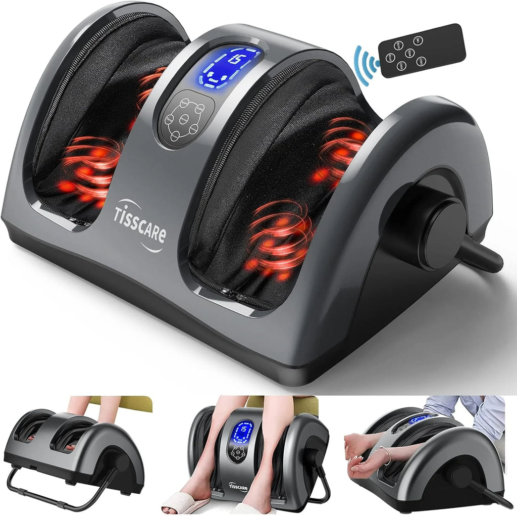 Shiatsu Foot Massager with Heat-Foot Massager Machine for Neuropathy, Plantar Fasciitis and Pain Relief-Massage Foot, Leg, Calf, Ankle with Deep Kneading Heat Therapy, Gift for Mother's Day