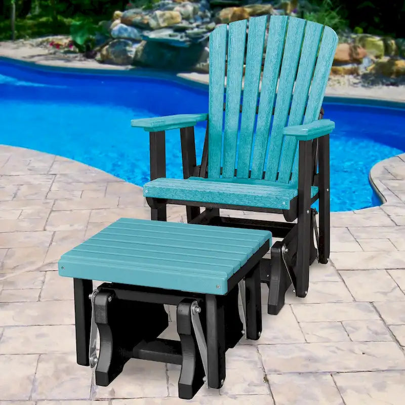 American Furniture Classics Fan Back Glider and Ottoman Glider, Made in the USA