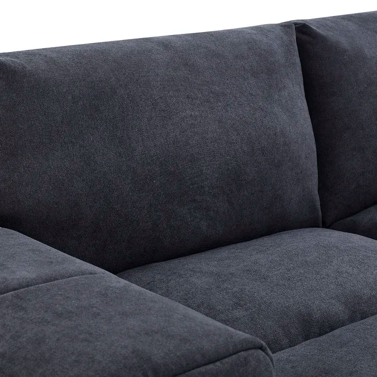 134" Wide Reversible Modular Sectional with Ottoman