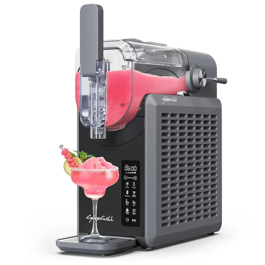 Slushie Machine - Professional Frozen Drink Maker No Ice Needed- 70 oz Slushy Machine for Home with LED Display - One-Touch Reservation & 6 Pre-set Programs for Frozen Margaritas, Frapps & Ice Cream