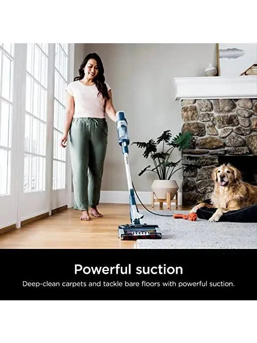 Shark HZ3002 Stratos Ultralight Corded Stick Vacuum with DuoClean PowerFins HairPro, Self Cleaning Brushroll, & Odor Neutralizer Technology, Navy