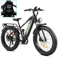 1000W 48V Electric Bike for Adults – 26-in Fat Tire Full-Suspension E-Bike – 17.5Ah Battery – 7-Speed – Up to 28MPH – UL Certified